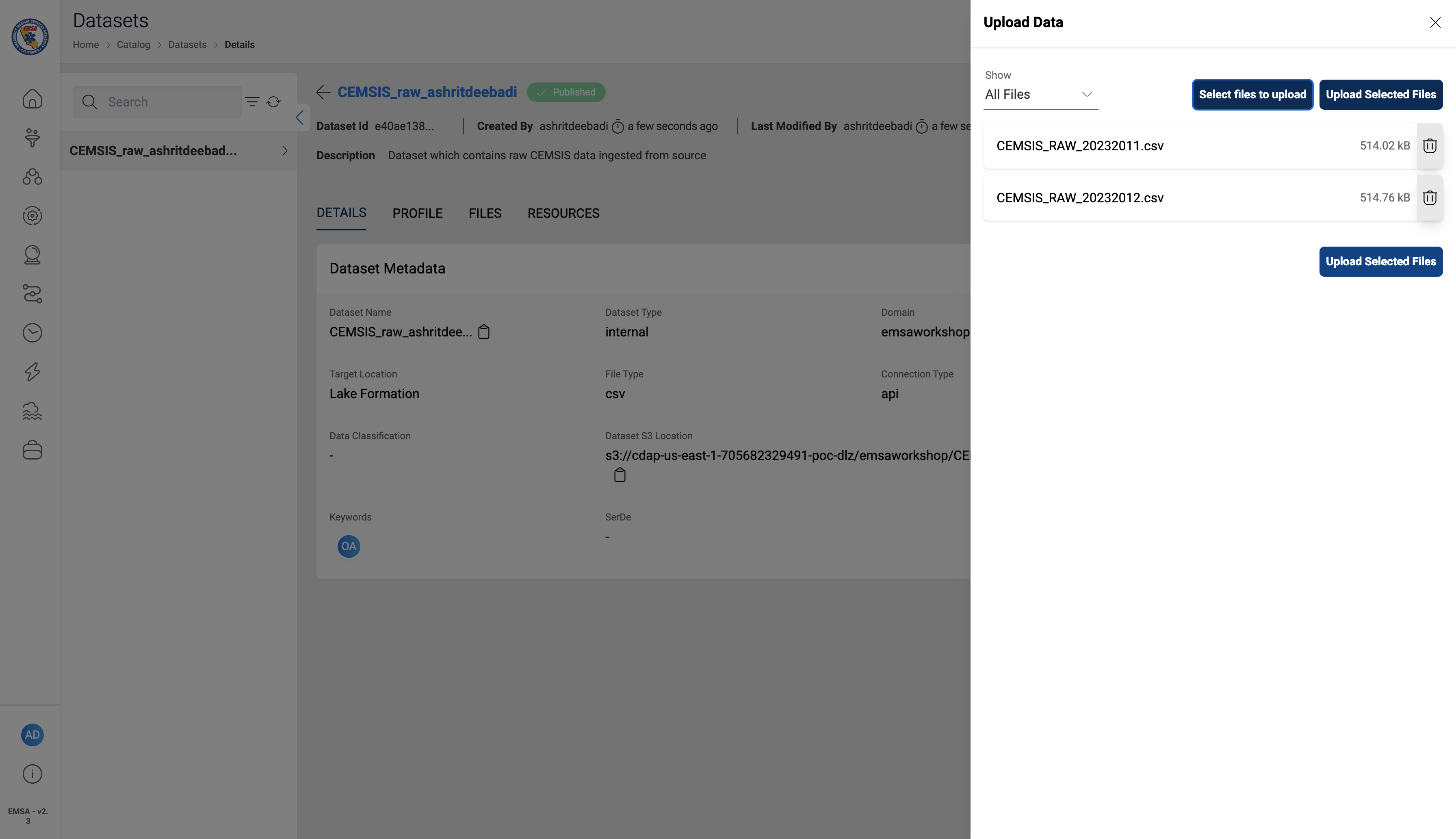 datasetupload