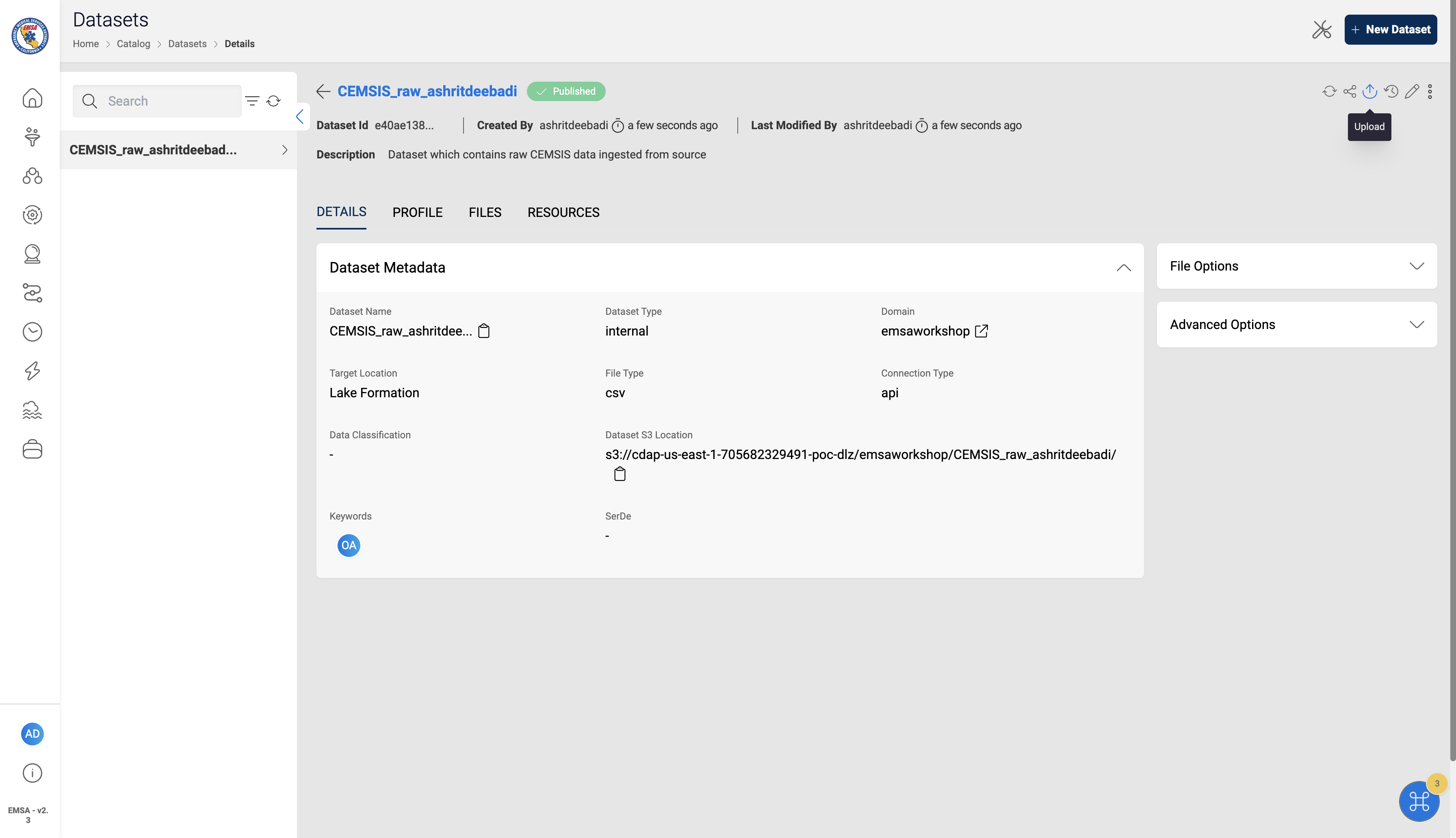 datasetupload